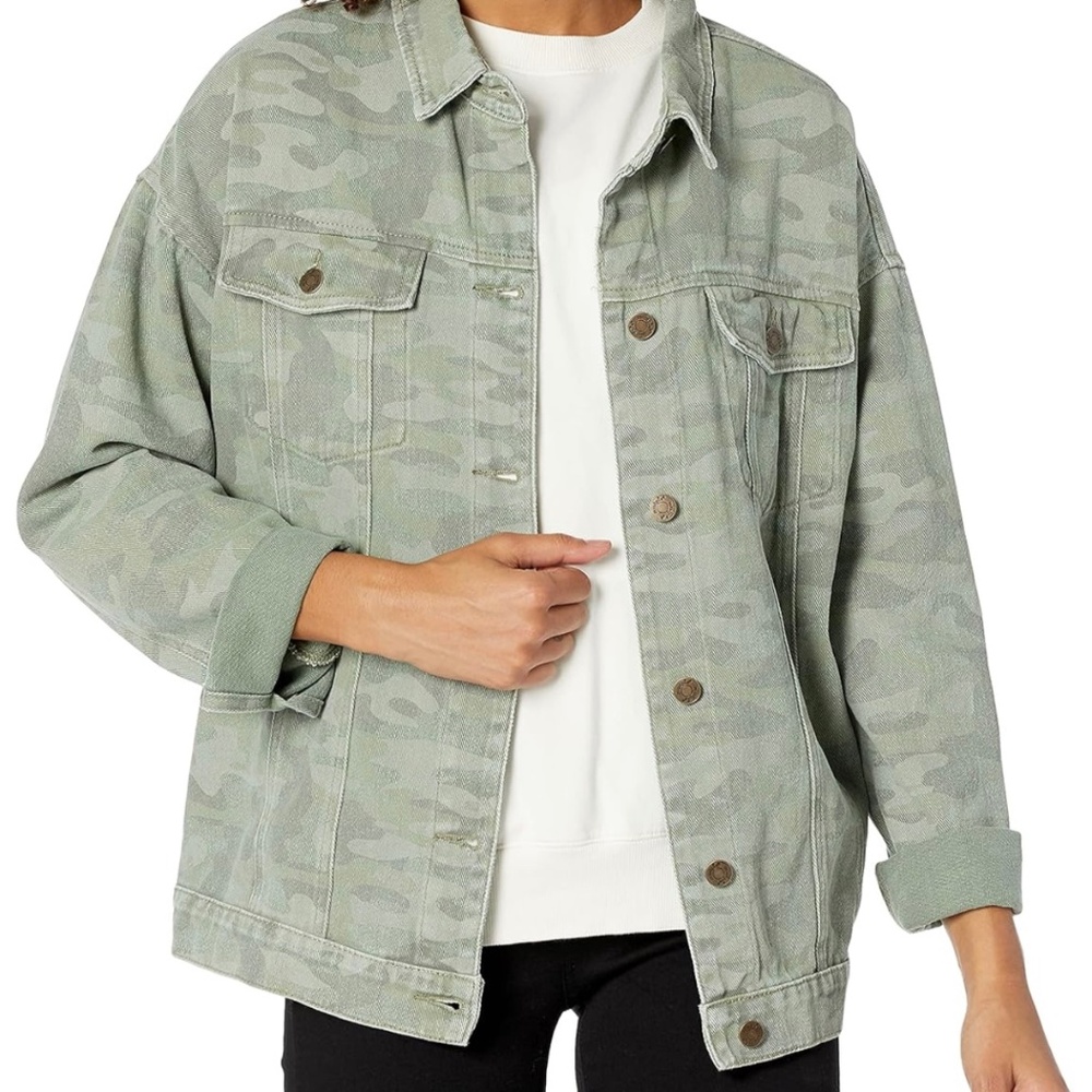 Mud Pie Women's‎ Shaw Boyfriend Denim Jacket Size L